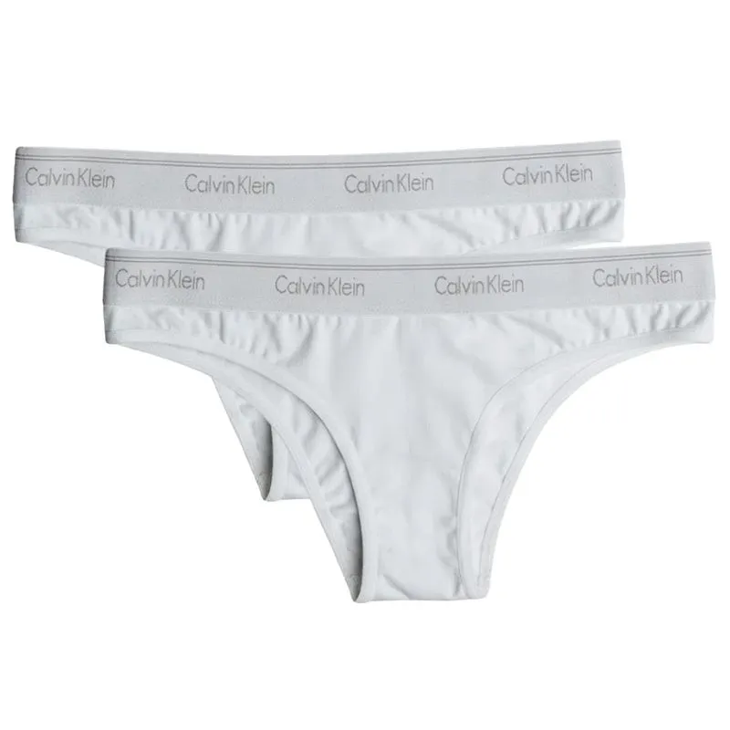 Kit 2 Tangas Cotton com Elástico Bordado Logo Calvin Klein