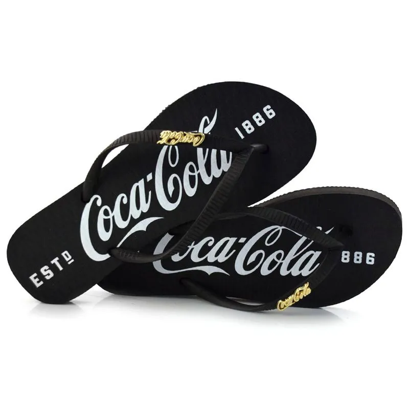 Chinelo Feminino Coca Cola Preto CC3516 35/36