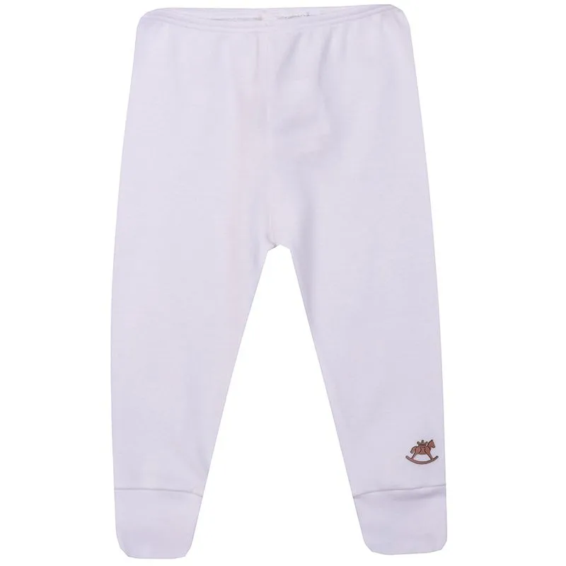 Calça Básica de Bebê Suedine Branco Especial-BRANCO-PEQUENO
