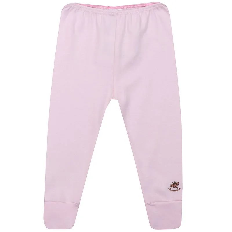 Calça Básica de Bebê Suedine Rosa Claro-ROSA-PEQUENO