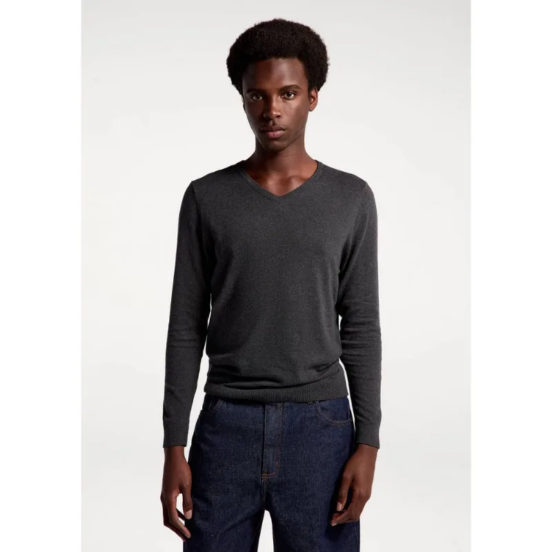 Blusão Básico Masculino Regular Gola V - Cinza XXG