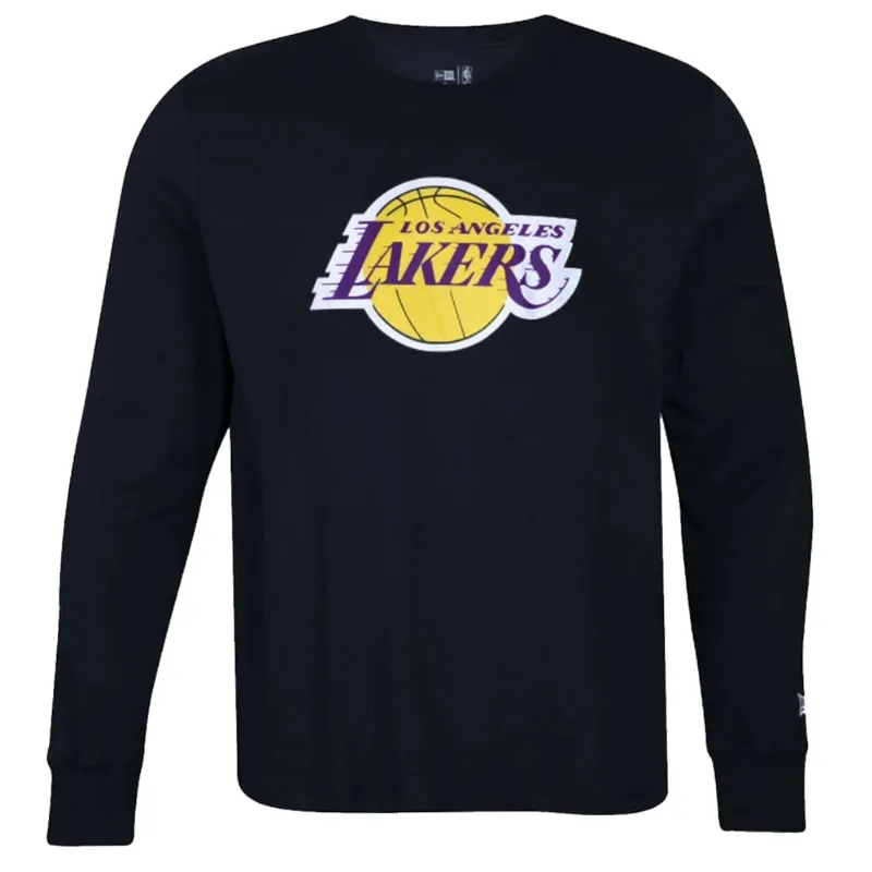 Camiseta Manga Longa New Era Nba Los Angeles Lakers Core Preta