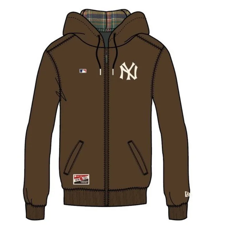 Moletom New Era Mlb New York Yankees De Zíper Canguru Modern Classic