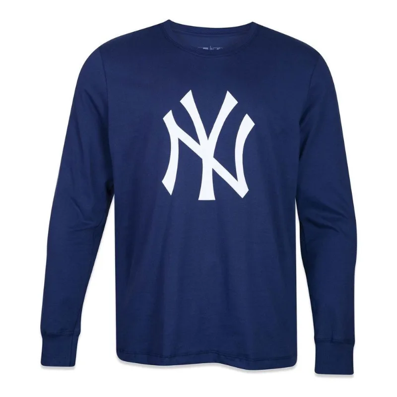 Camiseta New Era Manga Longa Mlb New York Yankees Core