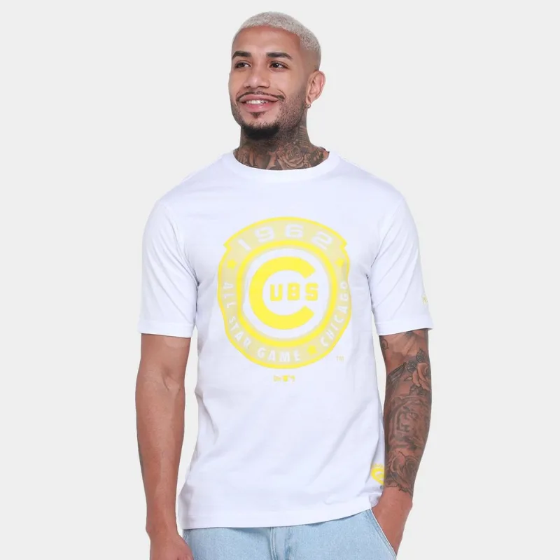 Camiseta New Era All Core Mlb Chicub Whi Masculina - Masculino - Branco
