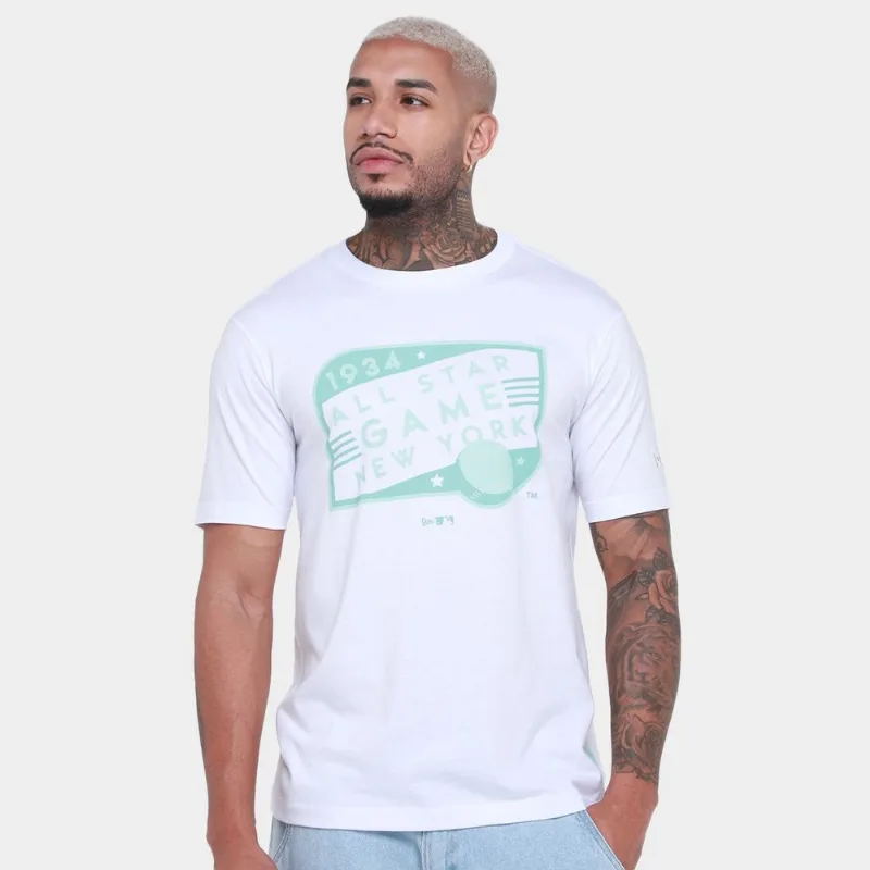 Camiseta New Era All Core Mlb Neymet Whi Masculina - Masculino - Branco