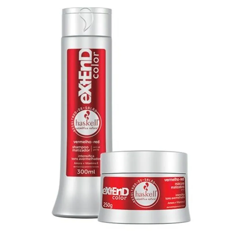 Kit Haskell Extend Color Matizador Vermelho Red 2 Produtos