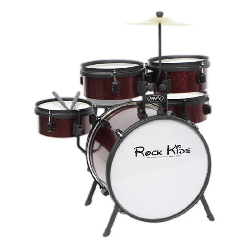 Bateria Infantil Rmv Rock Kids - Vermelho Sparkle