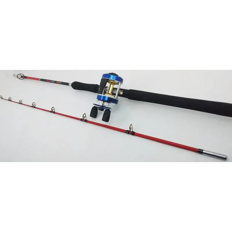 De Pesca Vara 1,80 30-60lbs+carretilha Caster 400 3 Rolam