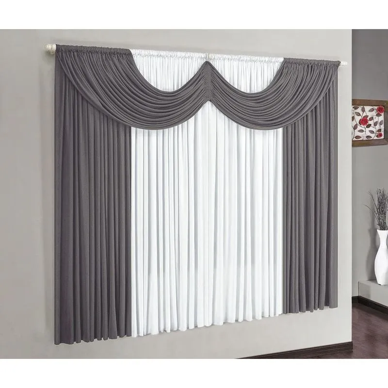 Cortina Riviera para Quarto ou Sala 4,00mx2,80m para Varão Si