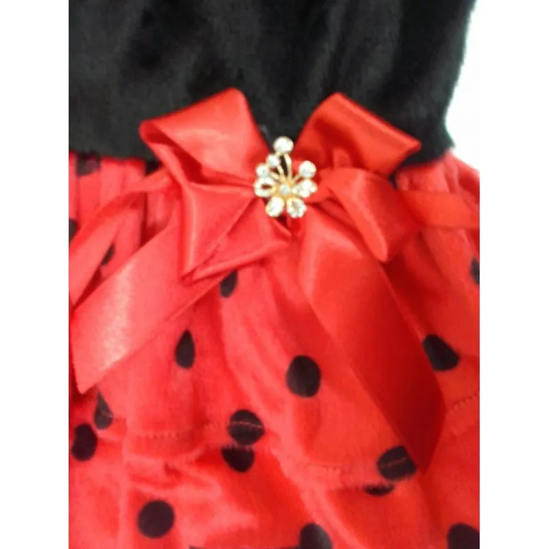 Vestido Pet Fedora Petit-poá Negro Microfibra E Pelucia Sno