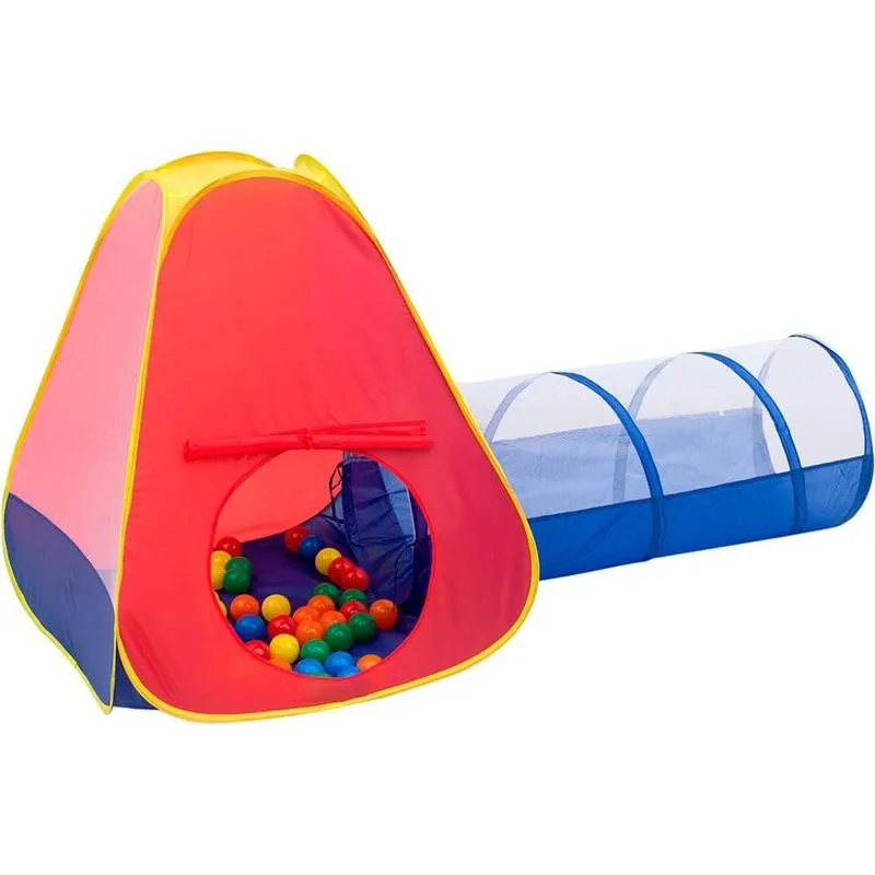 Toca Barraca Com Túnel 2 Em 1 Infantil 60 Bolinhas - Brink+