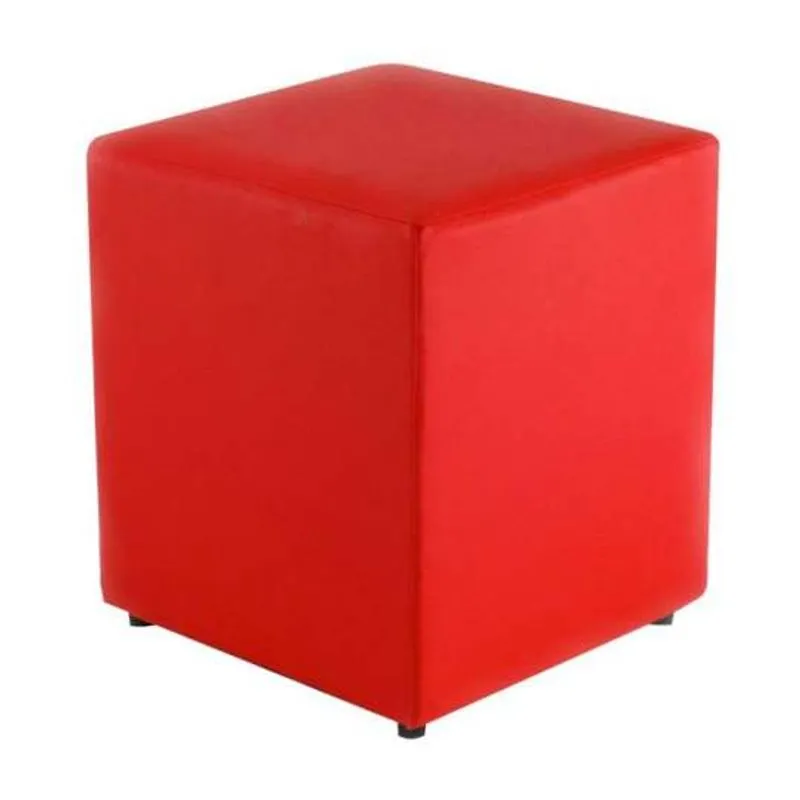 Puff quadrado 0,35 corano Vermelho