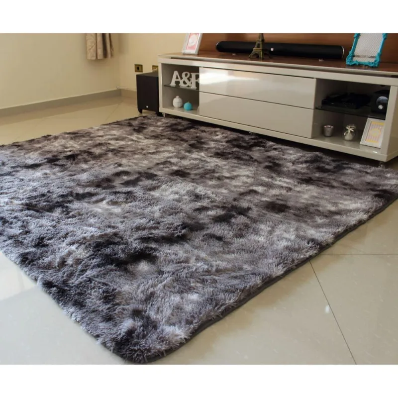 Tapete Shaggy Europa Cinza Mesclado 2,00mx2,00m