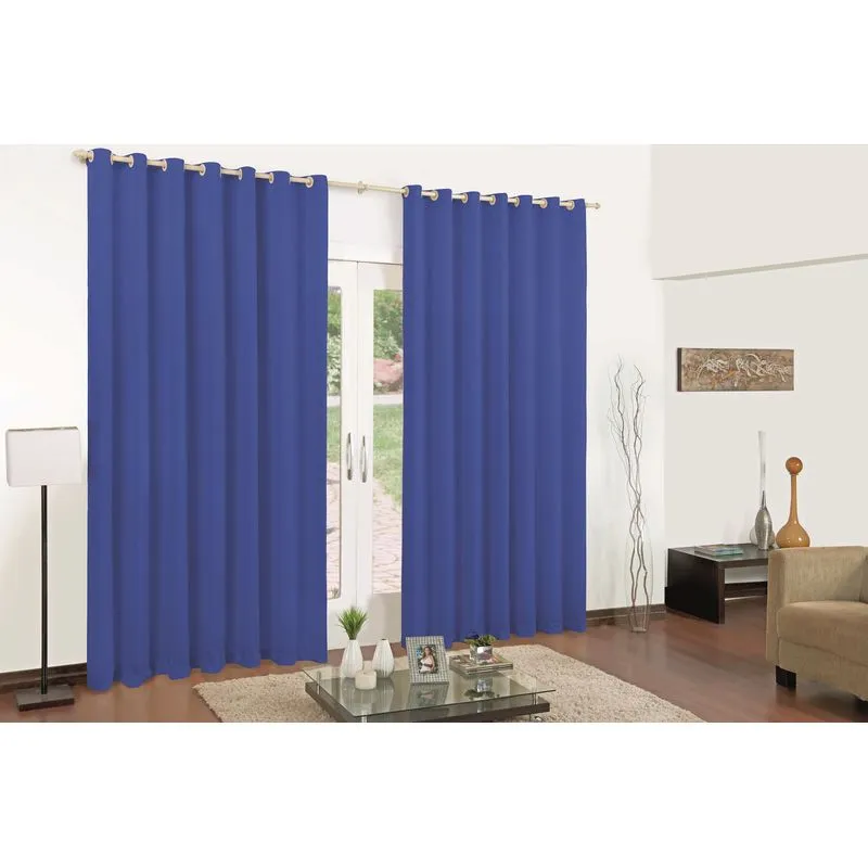 Cortina 3 Metros Dubai Para Quarto Tecido Oxford Azul