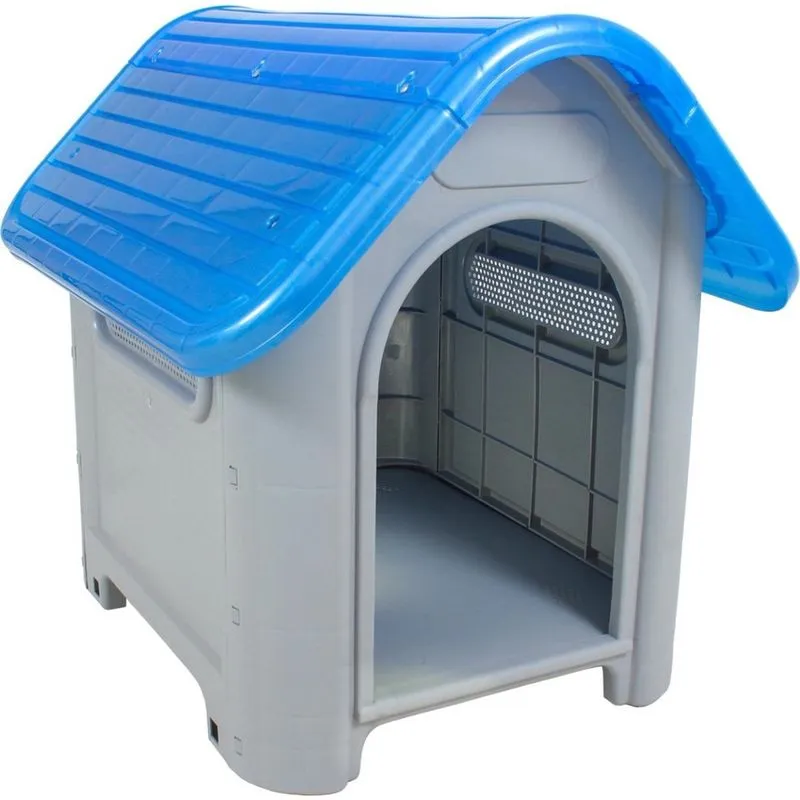 Casinha para Cachorro Medio Porte Plástica Mec N.3 Azul