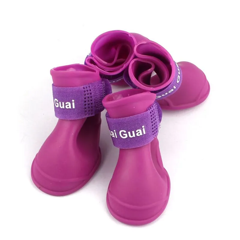 Sapato De Silicone Lilás Para Cães De Grande Porte Rafs Xxl