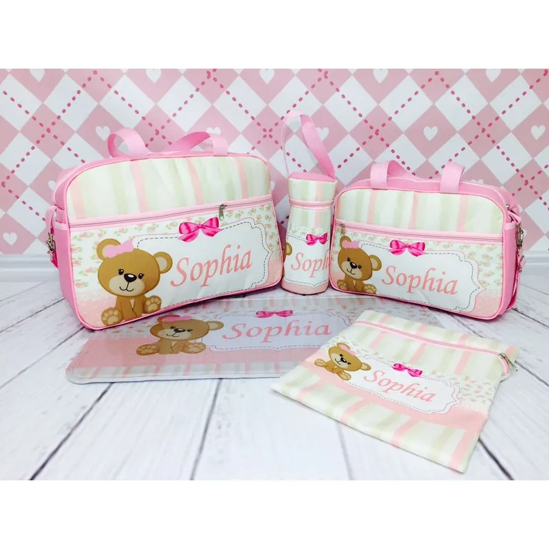 Bolsa maternidade personalizada com o nome de Sophia