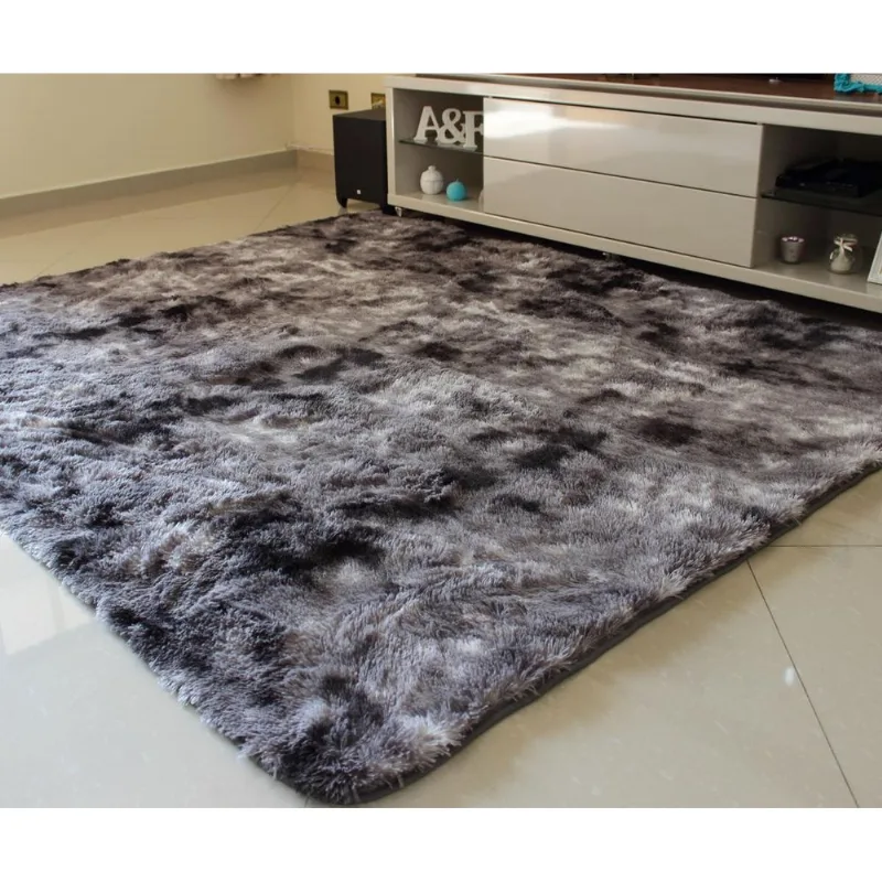 Tapete Felpudo Cinza Claro Mesclado 2,00X2,40 (Pelo Alto)