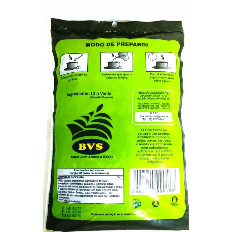 Kit 2 Chás Verde 120g emagrece queimador gordura rejuvenesce