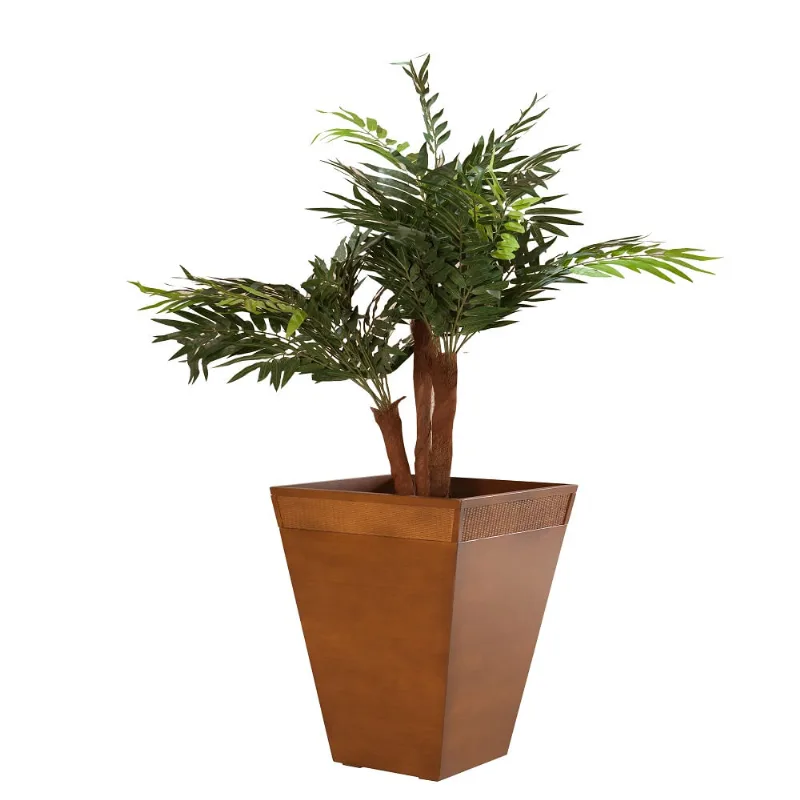 Cachepô Vaso Decorativo Em Ratan