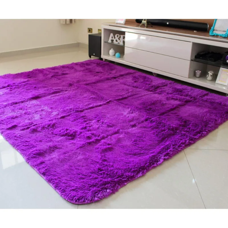 Tapete Shaggy Europa Roxo 2,00mx3,00m