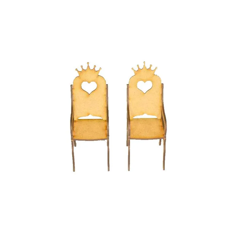 2 Mini Cadeirinhas Porta Cupcake Mdf 3mm-princesas