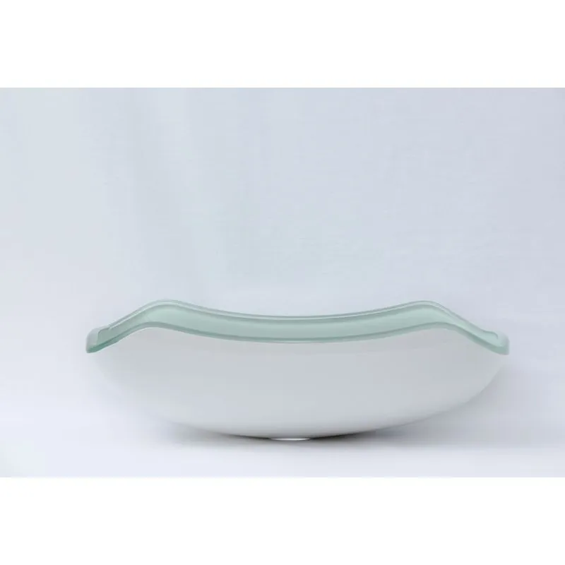 Pia De Vidro Abaulada 42 X 28 Branca