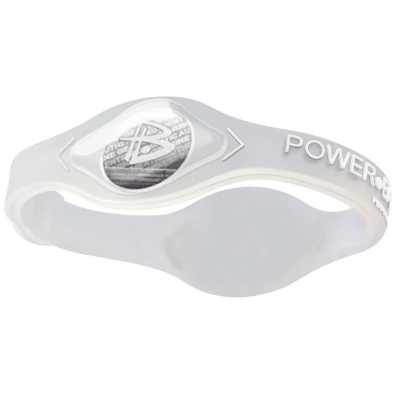 Pulseira Power Balance Branca/letras Brancas - Tamanho M