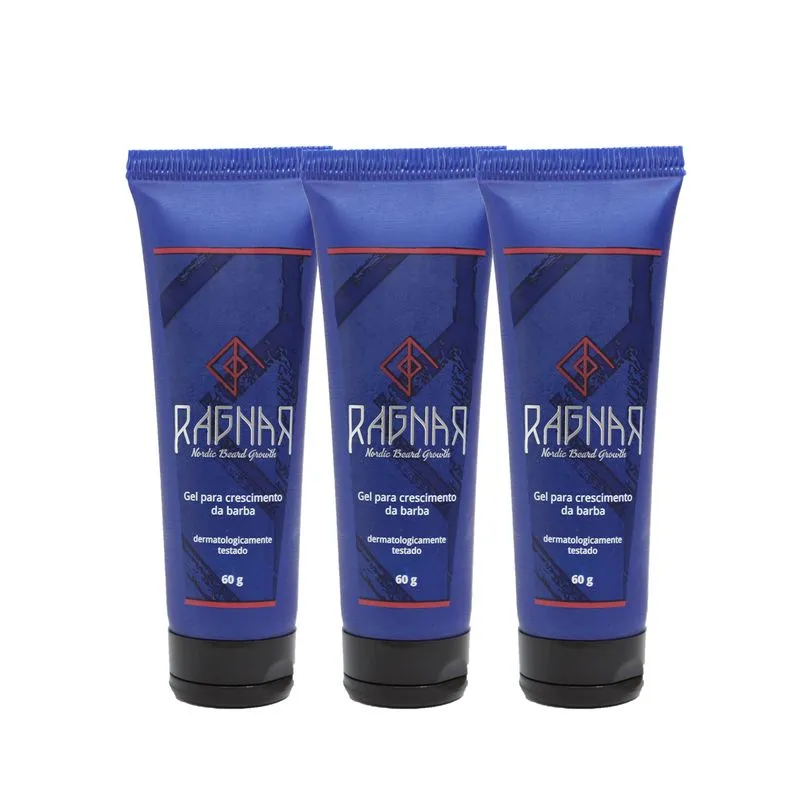Gel Para Crescimento De Barba Tratamento 3 Meses 60g Ragnar
