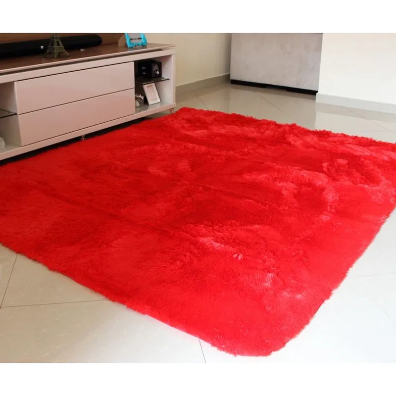 Tapete Felpudo Vermelho Claro 1,00x1,50-Pelo Alto Costa Oro