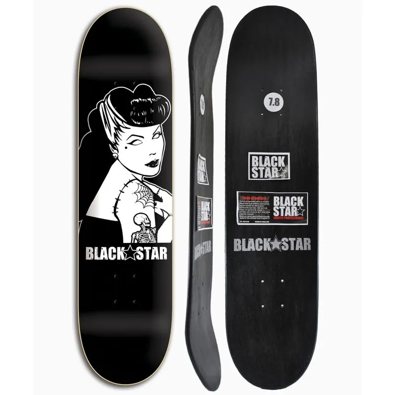 Shape De Skate Black Star Pinup 7.8