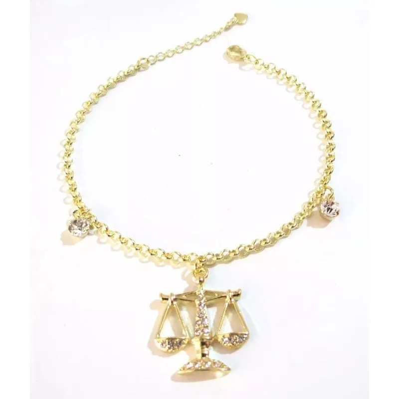 Pulseira Direito Advogada Juiz Folheado a Ouro 18k