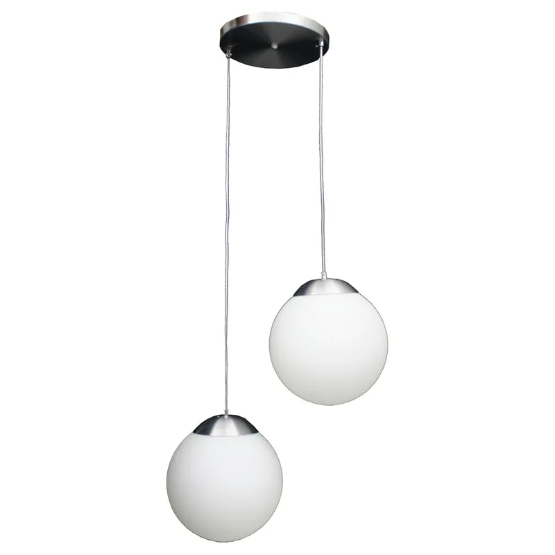 Pendente de vidro globo duplo grande