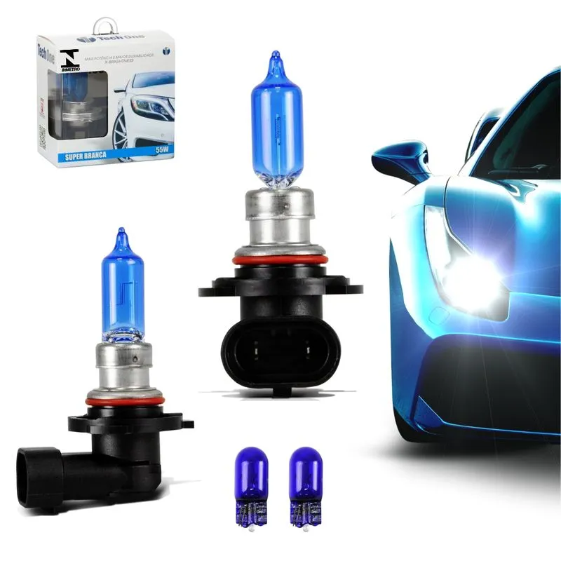 Kit Super Branca Hb3 8500k Farol Alto Zafira + Pingo