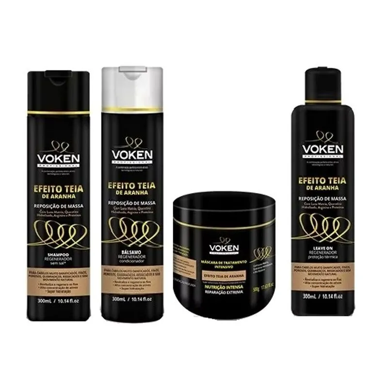 Kit Efeito Teia De Aranha 4 Produtos Voken