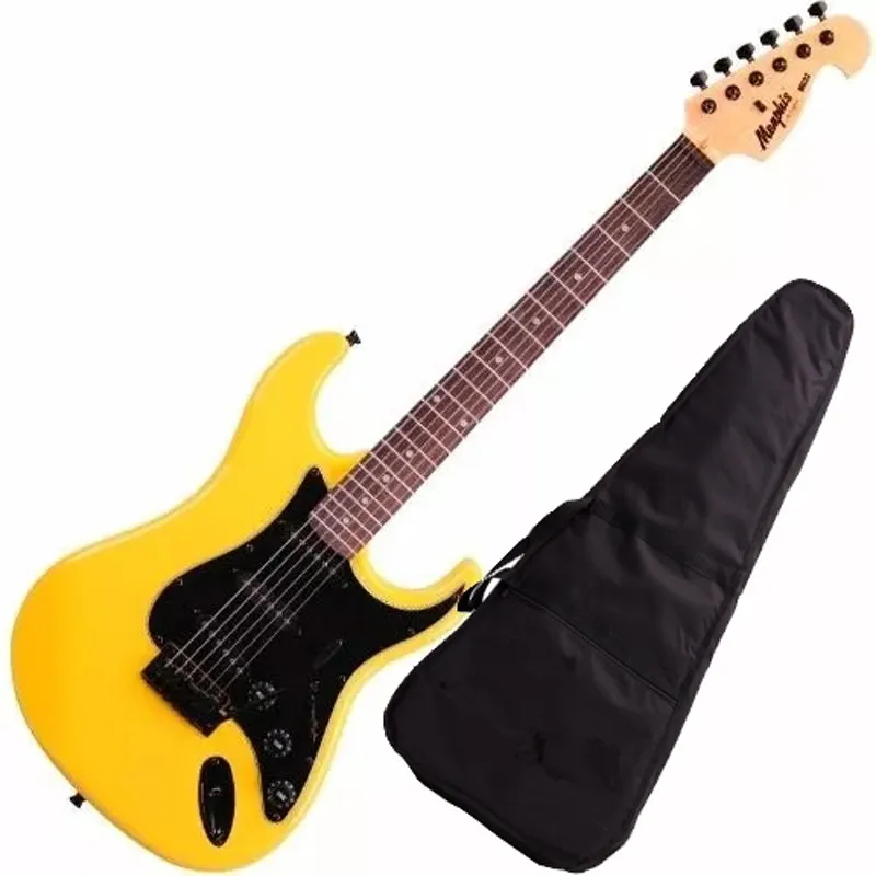 Guitarra Mod Fender Tagima Memphis Mg32 Cor Amarelo Neon