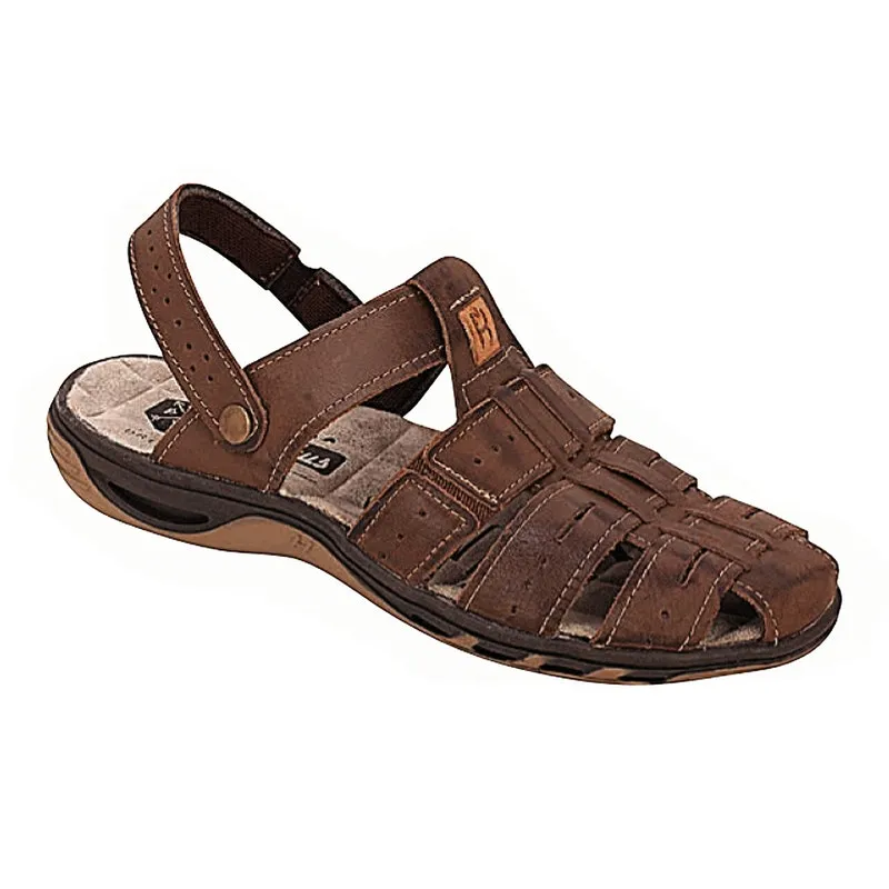 Sandalia Papete Chinelo Adulto Masculino Couro 9019-78