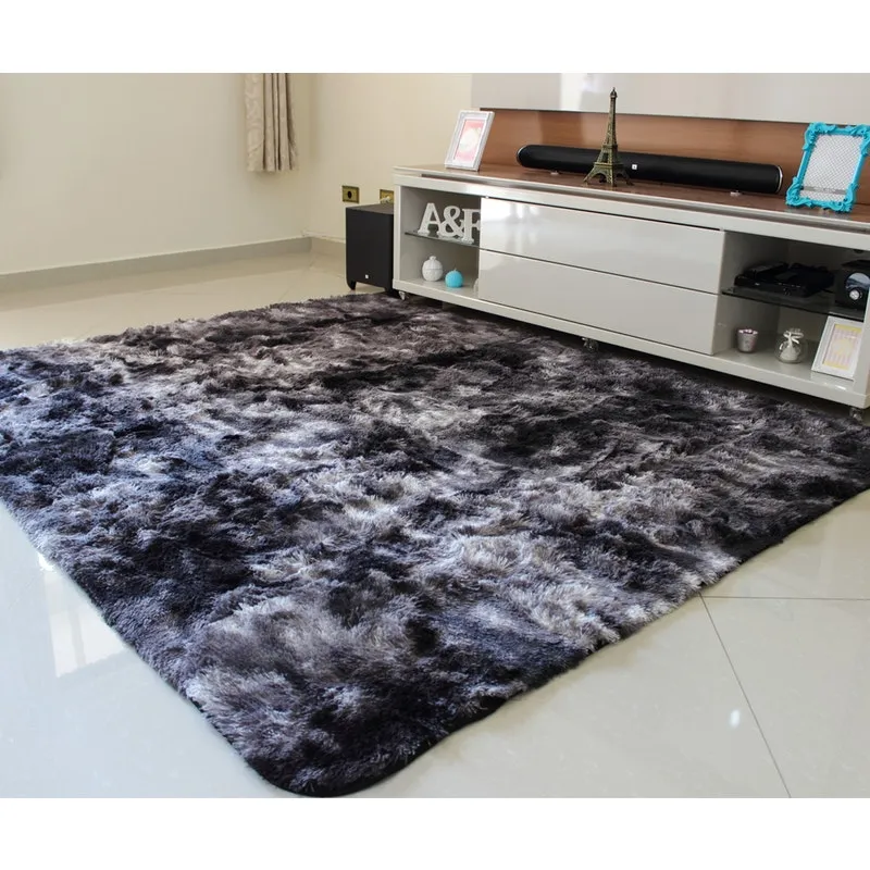 Tapete Felpudo Cinza Escuro Mesclado 1,50x2,00 (Pelo Alto)