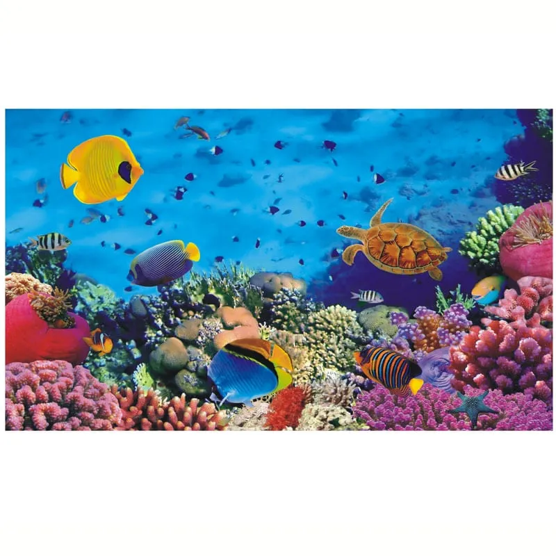 Adesivo Peixes Aquário Decoração Oceano Fundo Do Mar J 274