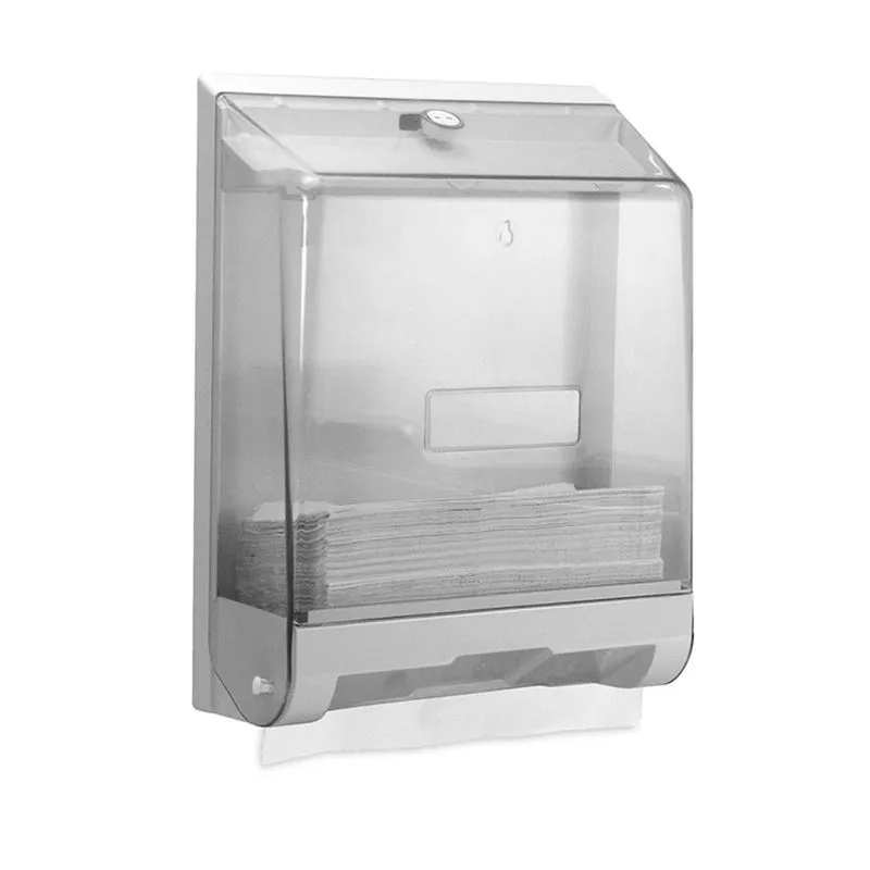 Toalheiro Transparente Acrílico Para Papel 2 Ou 3 Dobras