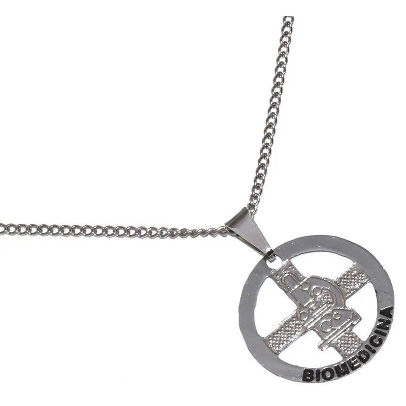 Colar Cordão Minha Profissão Biomedicina Aço Inox