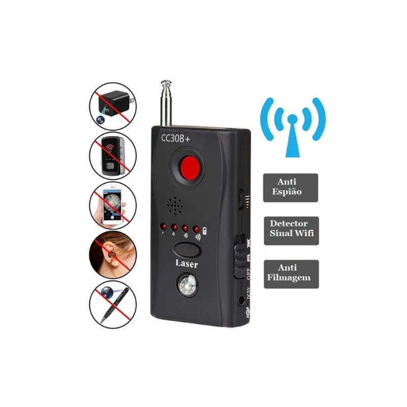 Localizador Detector Câmera Secretas Ocultas Escondidas gps gsm Original C308 Pronta Entrega