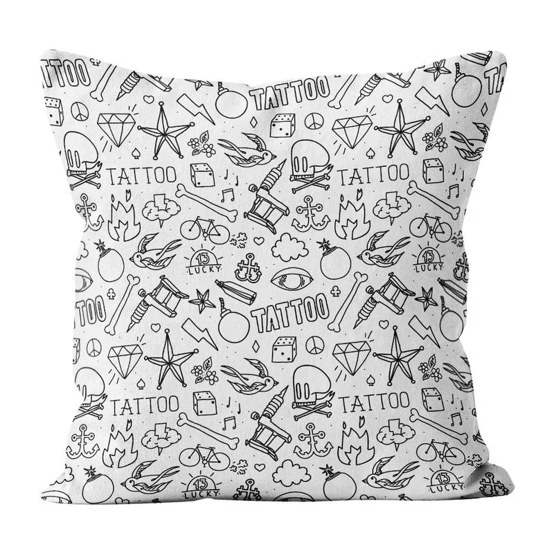 Almofada Pillowshow Square Tattoo Tatuagem