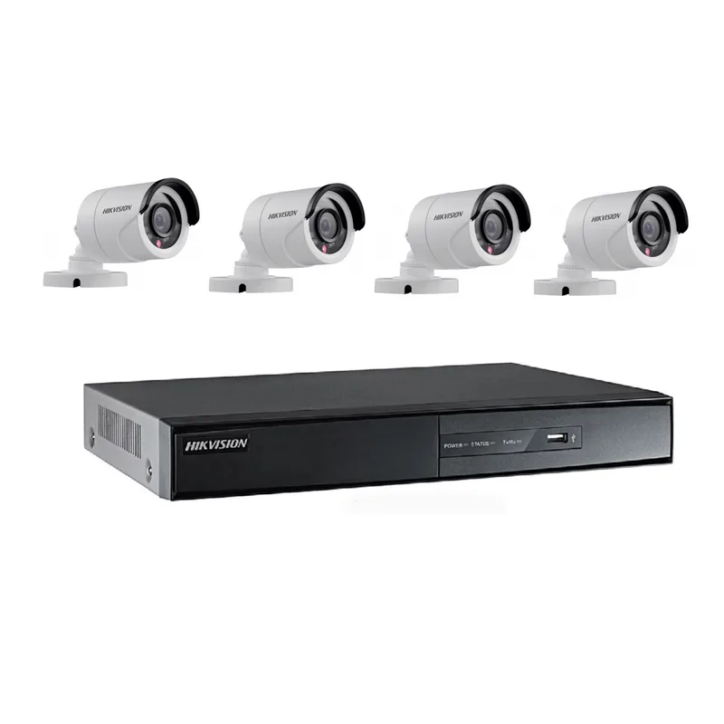 Kit Monitoramento Hikvision Dvr 4 Canais + 4 Câmeras Hd1080p