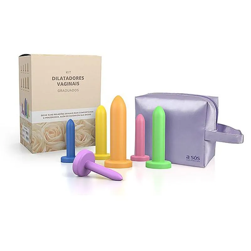 Kit Dilatadores Vaginais Gradativos Coloridos 06 Uni