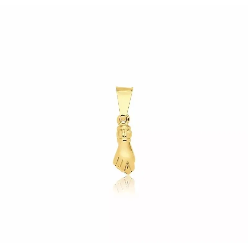 Pingente Figa Dedos Cruzados Sorte Folheado Ouro 18k