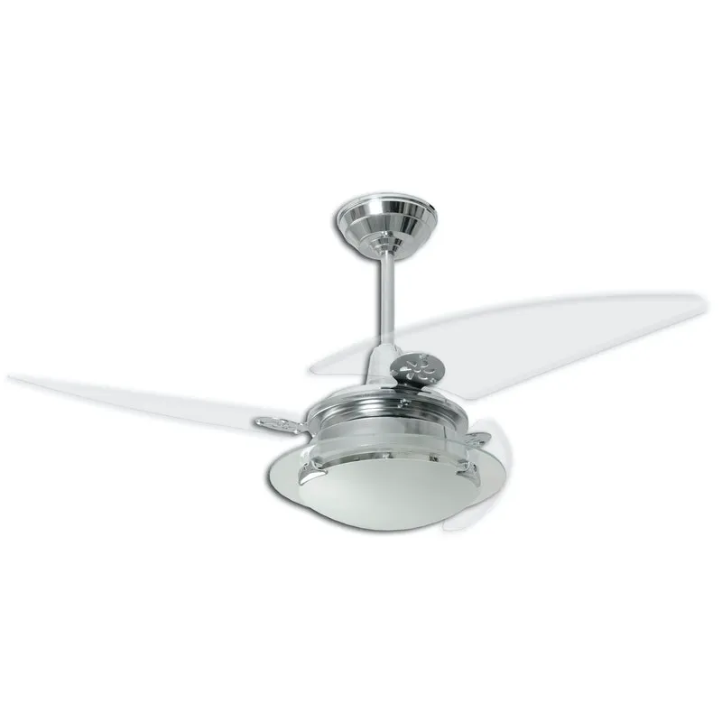 Ventilador de Teto Residence Cromado Pás Transparente 127V