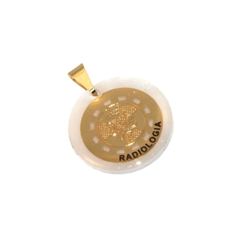 Pingente Profissão Curso Radiologia Folheado Ouro 18k
