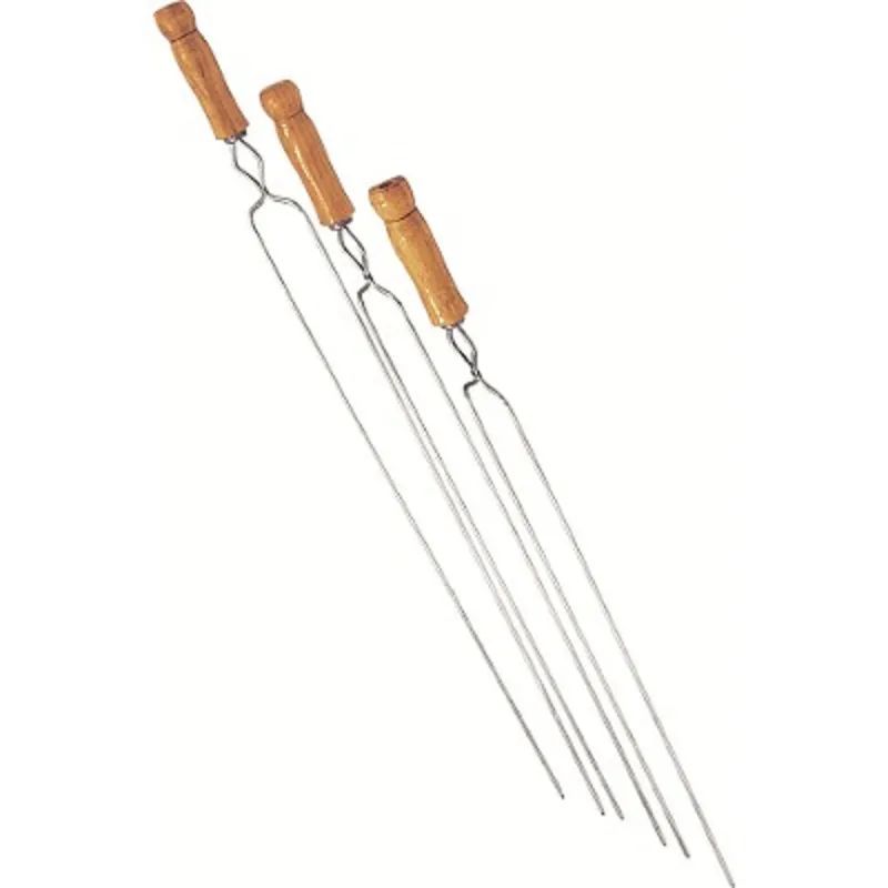 Espeto Duplo Para Churrasco 80 Cm Aço Galvanizado